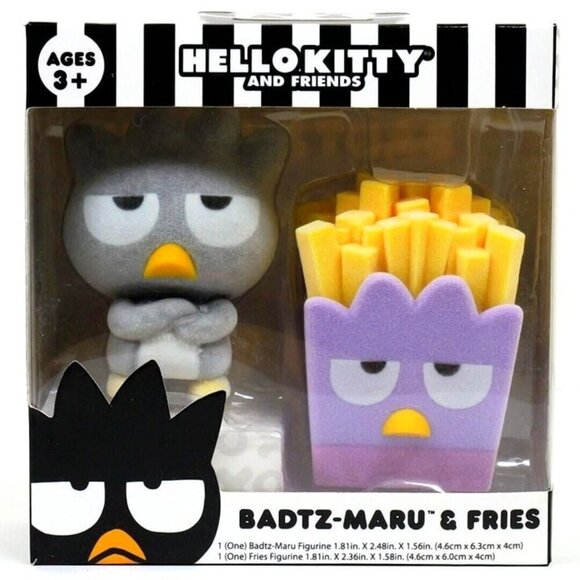 2 for $25 - Sanrio Hello Kitty and Friends - Badtz-Maru & Fries - Flocked - Picture 1 of 4